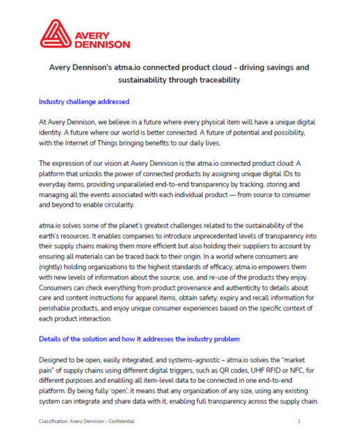 Avery Dennison Case Study - atma.io