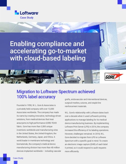 Loftware Case Study - WLGore