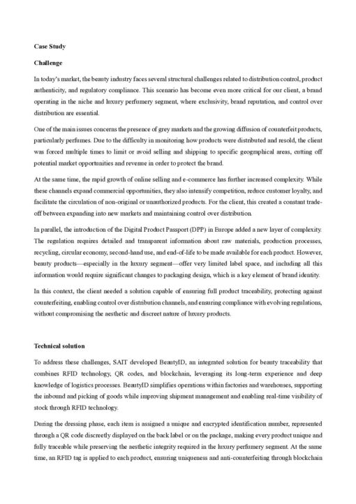 SAIT Case Study – BeautyID - AIM Global