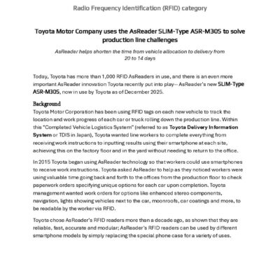 AsReader Case Study - Toyota Motor Company
