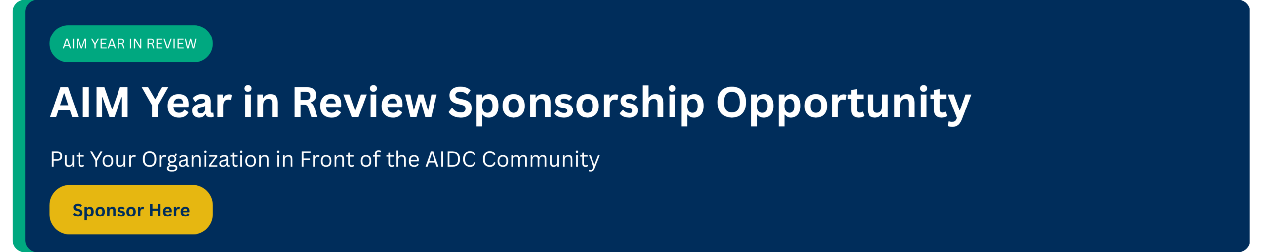Sponsor AIM 2026 Year in Review
